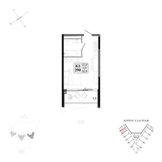 Квартира 32,9 м², студия - изображение 2