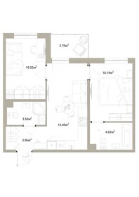 Квартира 48,6 м², 2-комнатная - изображение 1