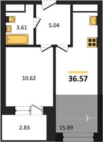 Квартира 36,6 м², 1-комнатная - изображение 1