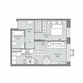 Квартира 47,2 м², 2-комнатная - изображение 1