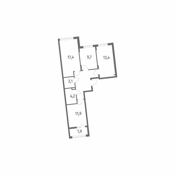 71,2 м², 3-комнатная квартира 11 700 000 ₽ - изображение 97