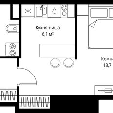 Квартира 35,3 м², студия - изображение 3