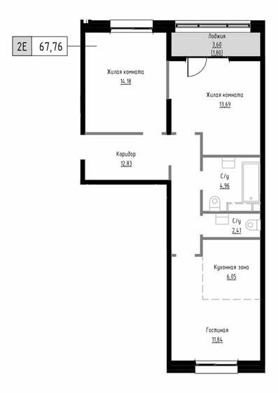 63,4 м², 2-комнатная квартира 11 500 000 ₽ - изображение 100