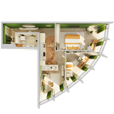 Квартира 71 м², 2-комнатная - изображение 4