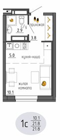 Квартира 21,8 м², студия - изображение 1