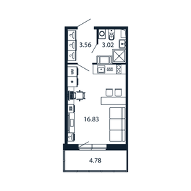 Квартира 22,9 м², студия - изображение 1