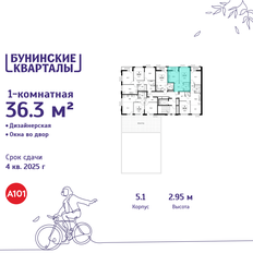Квартира 36,3 м², 1-комнатная - изображение 2
