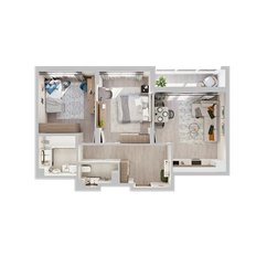Квартира 61 м², 2-комнатная - изображение 3