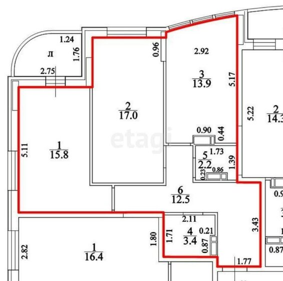 58,3 м², 2-комнатная квартира 8 200 000 ₽ - изображение 40