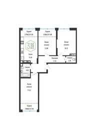 Квартира 86,9 м², 3-комнатная - изображение 1