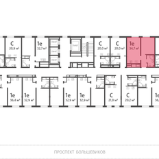 Квартира 34,7 м², 1-комнатная - изображение 2