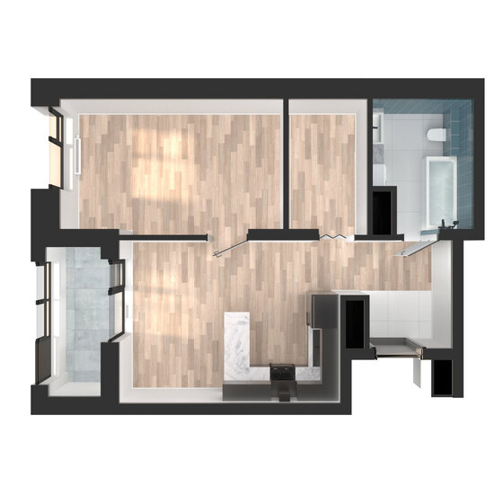 49,4 м², 1-комнатная квартира 13 125 204 ₽ - изображение 54