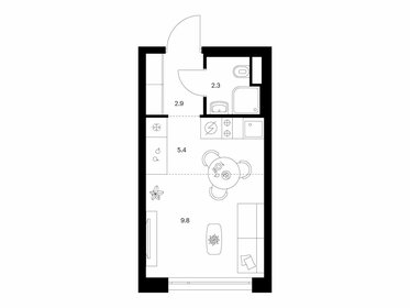 Квартира 20,4 м², студия - изображение 1