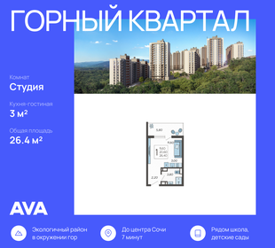 Квартира 26,4 м², студия - изображение 1