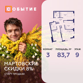 Квартира 83,7 м², 3-комнатная - изображение 1