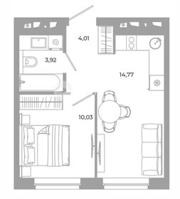 Квартира 32,7 м², 1-комнатная - изображение 1