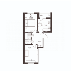 Квартира 62,1 м², 2-комнатная - изображение 5