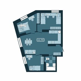 Квартира 66,9 м², 4-комнатная - изображение 1