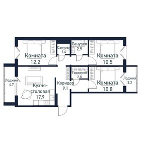 Квартира 71,9 м², 3-комнатная - изображение 1