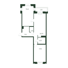 Квартира 77,8 м², 2-комнатная - изображение 3