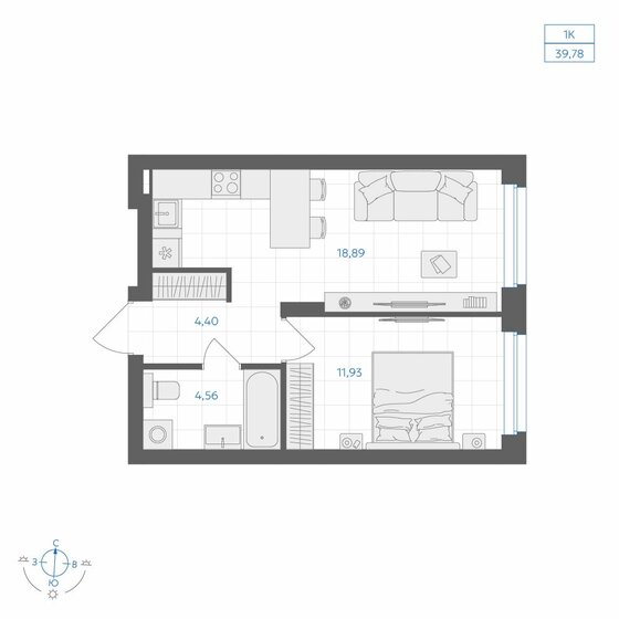 31,9 м², 1-комнатная квартира 4 050 000 ₽ - изображение 85