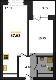 Квартира 37,6 м², 1-комнатная - изображение 1