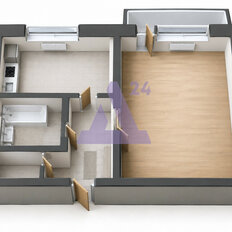 Квартира 33,5 м², 1-комнатная - изображение 3