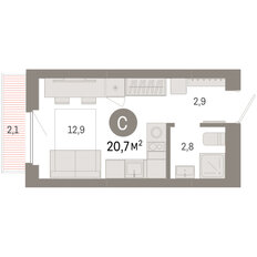 Квартира 20,7 м², студия - изображение 3