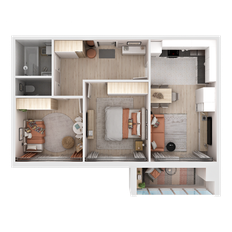 Квартира 63,4 м², 2-комнатная - изображение 2
