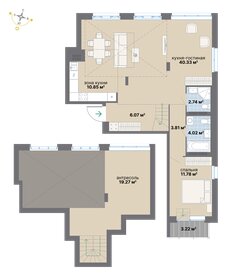 Квартира 103,8 м², 1-комнатная - изображение 1