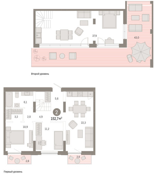 35 м², 1-комнатная квартира 4 800 000 ₽ - изображение 66