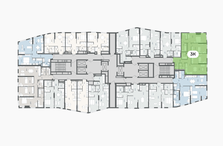 69,3 м², 2-комнатная квартира 38 780 000 ₽ - изображение 58