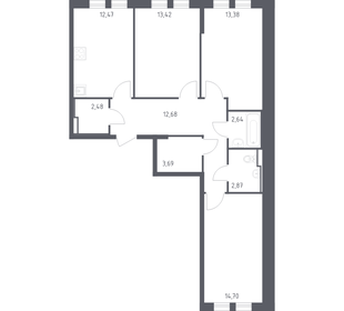 Квартира 78,3 м², 3-комнатная - изображение 1