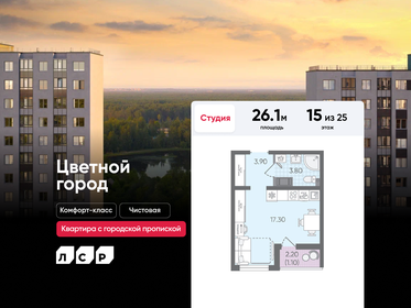 Квартира 26,1 м², студия - изображение 1
