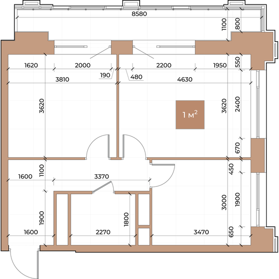55,2 м², 2-комнатная квартира 9 880 800 ₽ - изображение 37