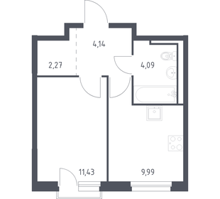 Квартира 31,9 м², 1-комнатная - изображение 1
