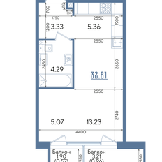 Квартира 32,8 м², студия - изображение 4