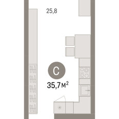 Квартира 35,7 м², студия - изображение 3