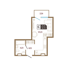 Квартира 29,7 м², студия - изображение 1