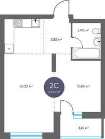 Квартира 40,3 м², 2-комнатная - изображение 1