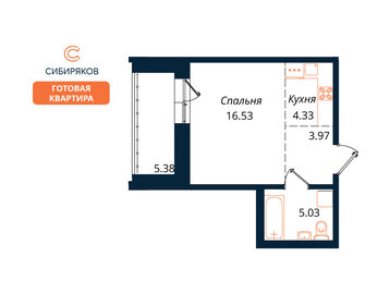 Квартира 35,2 м², 1-комнатная - изображение 2
