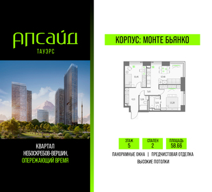 Квартира 58,7 м², 2-комнатная - изображение 1