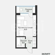Квартира 25,2 м², студия - изображение 3