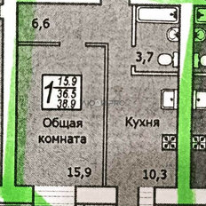 Квартира 38,9 м², 1-комнатная - изображение 4