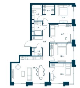 Квартира 107,2 м², 4-комнатная - изображение 1