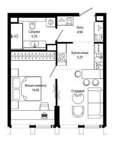 Квартира 40,7 м², 1-комнатная - изображение 2