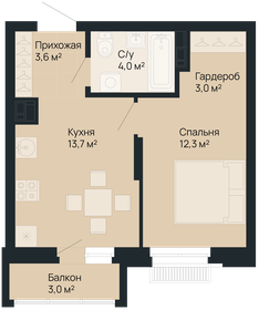Квартира 37,5 м², 1-комнатная - изображение 1