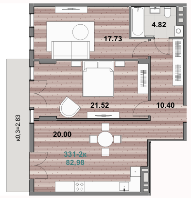 51,9 м², 2-комнатная квартира 8 148 490 ₽ - изображение 40
