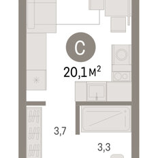 Квартира 20,1 м², студия - изображение 3