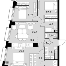 Квартира 93,8 м², 4-комнатная - изображение 3